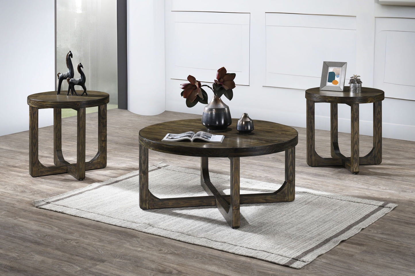 Kerby - Round Coffee Table - Dark Brown
