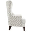 Lindstrom - Wingback Accent With Contoured Back - Ivory White