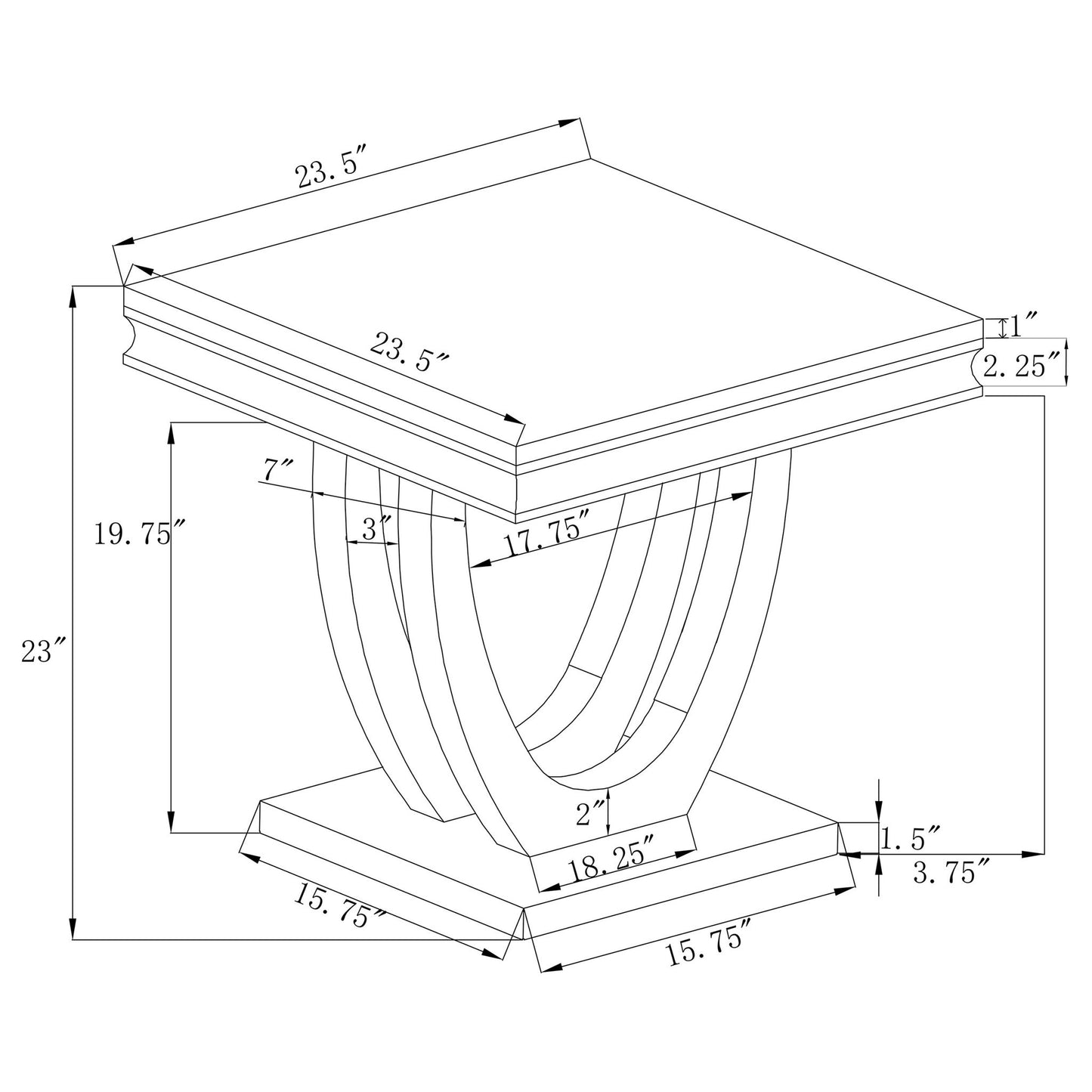 Durante - U-Shaped Base Table