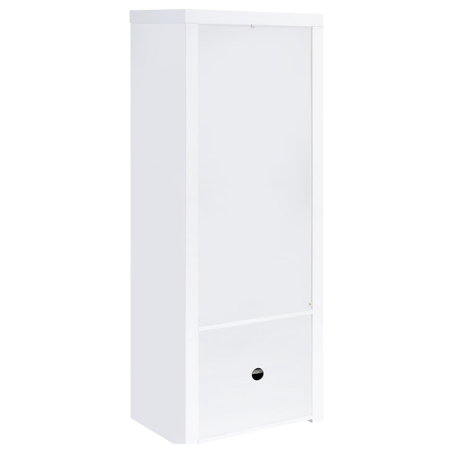 Lance - 3 Piece TV Entertainment Center With Shelves - Gloss White