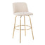 Toriano - Contemporary Fixed Height Barstool With Swivel And Round Footrest (Set of 2)
