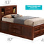Modern Design Storage Bed With Bookcase Headboard