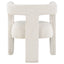 Verda - Upholstered Accent Side Chair In Soft With Rounded Open Back And 3 Leg Base - White