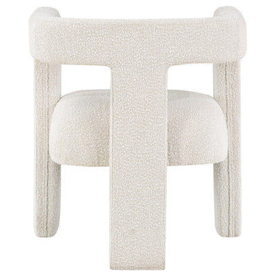 Verda - Upholstered Accent Side Chair In Soft With Rounded Open Back And 3 Leg Base - White