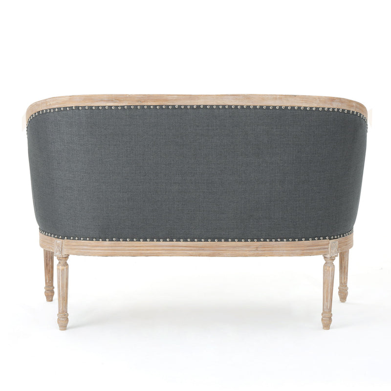 French Country Chesterfield Style Tufted Loveseat