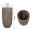 Magnesium Oxide Planter For Outdoor Use - Natural Wood
