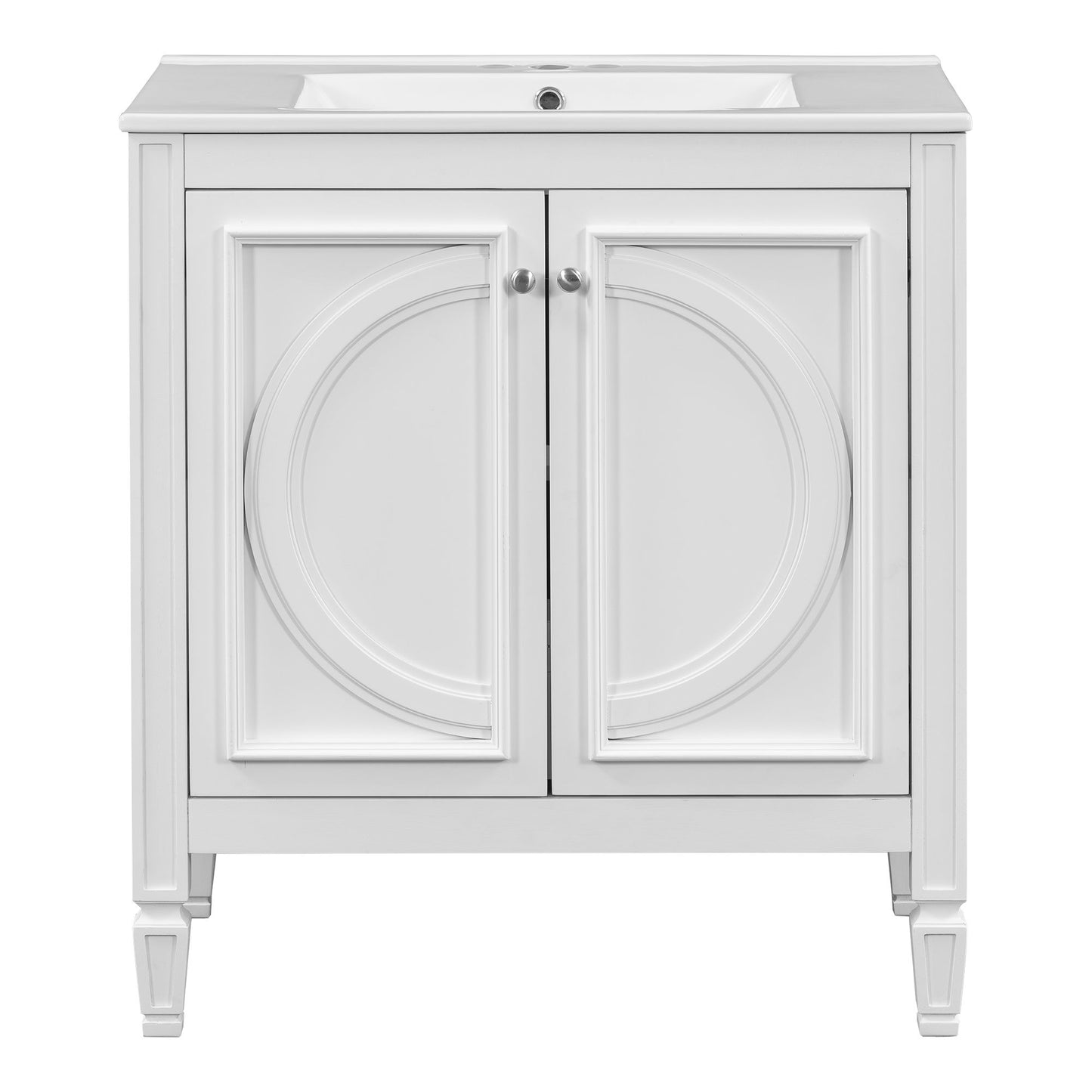 Bathroom Vanity With Sink With 2 Doors And Adjustable Shelf