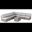 Wicker Sectional Sofa With Cushions And Table