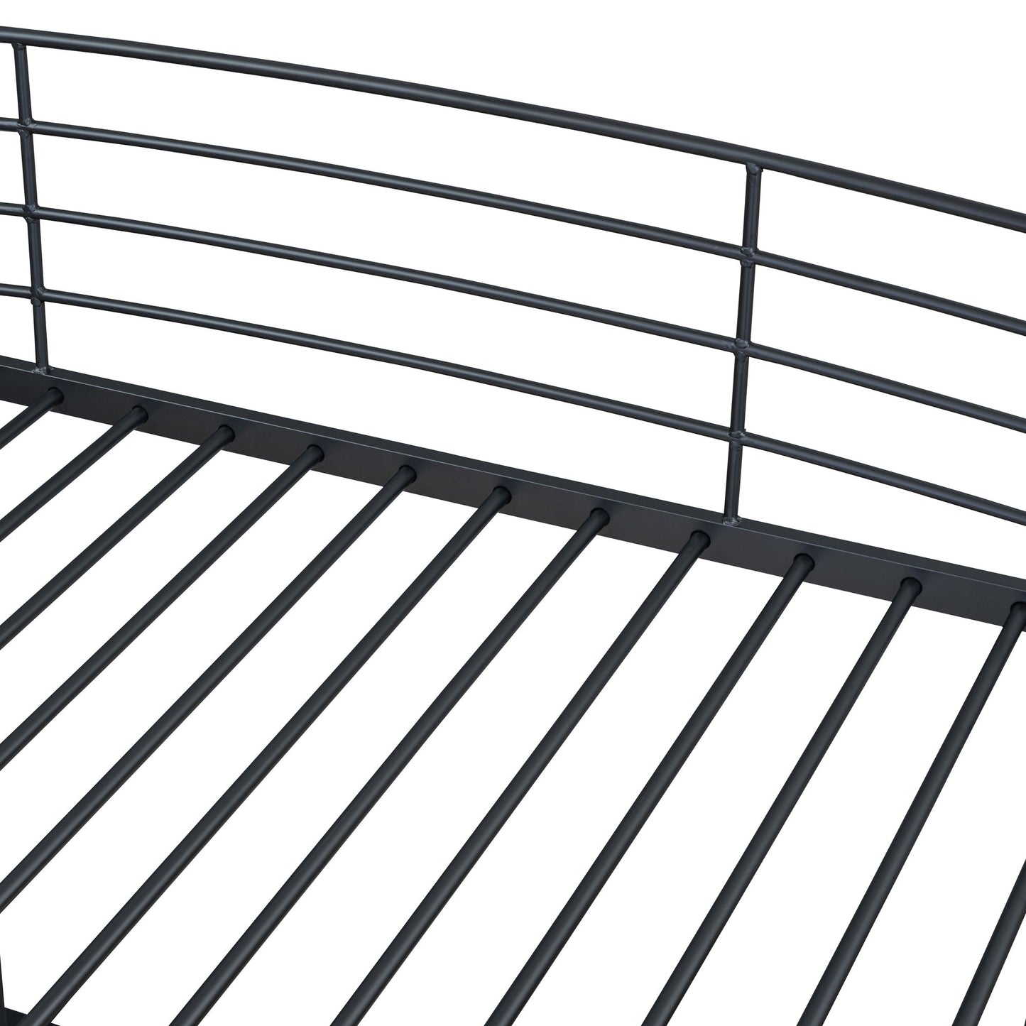 Loft Bed With 4 Layers Of Shelves And L-Shaped Desk, Stylish Metal Frame Bed With A Set Of Sockets, USB Ports And And Wireless Charging