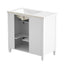 Bathroom Vanity With Sink, 1 Tip Out Drawer, 3 Side Drawers, Adjustable Shelf
