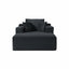 Convertible Chaise Lounge Chair With Wide Armrest & Throw Pillows
