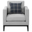 Saba - Upholstered Chair With Reversible Cushions - Gray