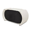 Fuji - Oval Storage Bench, Upholstered - Ivory White