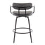 Demi - Contemporary Fixed Height Counter Stool With Swivel With Round Footrest (Set of 2)