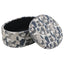 St. Helena - Oval Storage Ottoman With Removable Top - Indigo