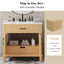 Bathroom Vanity With Ceramic Sink, Modern Free Standing Cabinet With Soft Close Drawers
