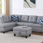 Irine - Sectional Sofa With Ottoman - Gray