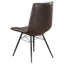 Back Dining Chairs With Button Tufting (Set of 4) - Brown