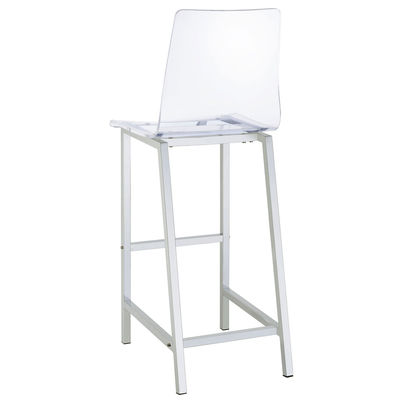 Garbo - 5 Piece Bar Set With Stools - Chrome