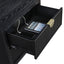 California King 5 Piece Bedroom Set With Fluted Detailing - Black