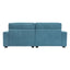 Modern Fabric Sofa With Cushions, Sleek Arm Design