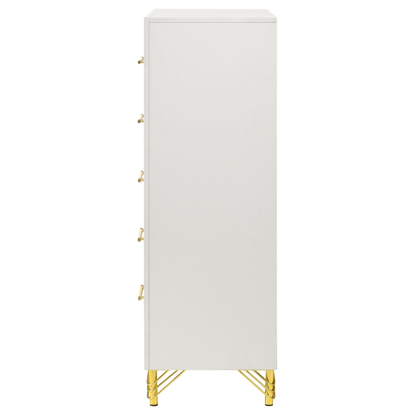 Chesney - 5 Drawer Chest With Trim - White