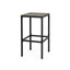 Outdoor Bar Stool With Slat Design And Metal Frame (Set of 2)