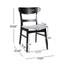 Mid Century Dining Chairs With Cushioned Seats And Wood Frame (Set of 2)