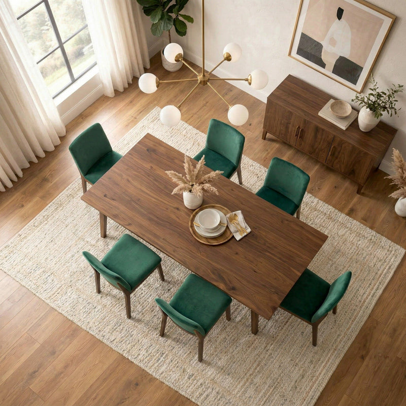 Laura - Mid-Century Modern Solid Wood Dining Chair (Set of 2)
