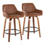 Daniella - Contemporary Fixed Height Counter Stool With Swivel With Round Footrest (Set of 2)