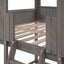 Bunk Bed With Roof, Window, Guardrail, Ladder