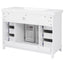 Bathroom Vanity With Sink, 6 Soft Close Drawers & Double Doors - White