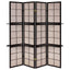 4 Panel Folding Screen With Shelves - Brown