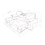 Rebecca - Sofa With Pull Out Bed, Storage Chaise, USB And Cup Holders - Dark Gray