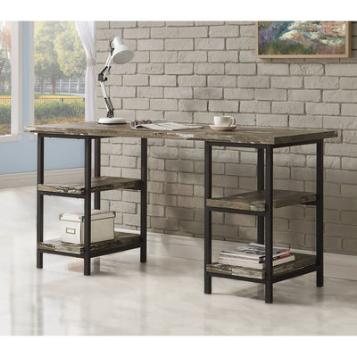 Salvaged - 4 Shelf Writing Desk With Hollow Board - Brown