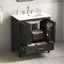 Elegant Fluted Bathroom Vanity With Sink, Soft Close Doors & Drawer