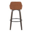Daniella - Contemporary Fixed Height, Barstool With Swivel With Round Footrest (Set of 2)