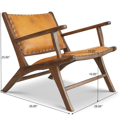 Daniel - Arm Chair - Brown / Tan
