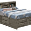 Modern Design Storage Bed With Bookcase Headboard