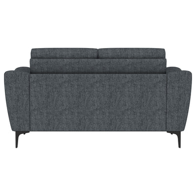 Oberle - Upholstered Sloped Track Arm Loveseat - Charcoal