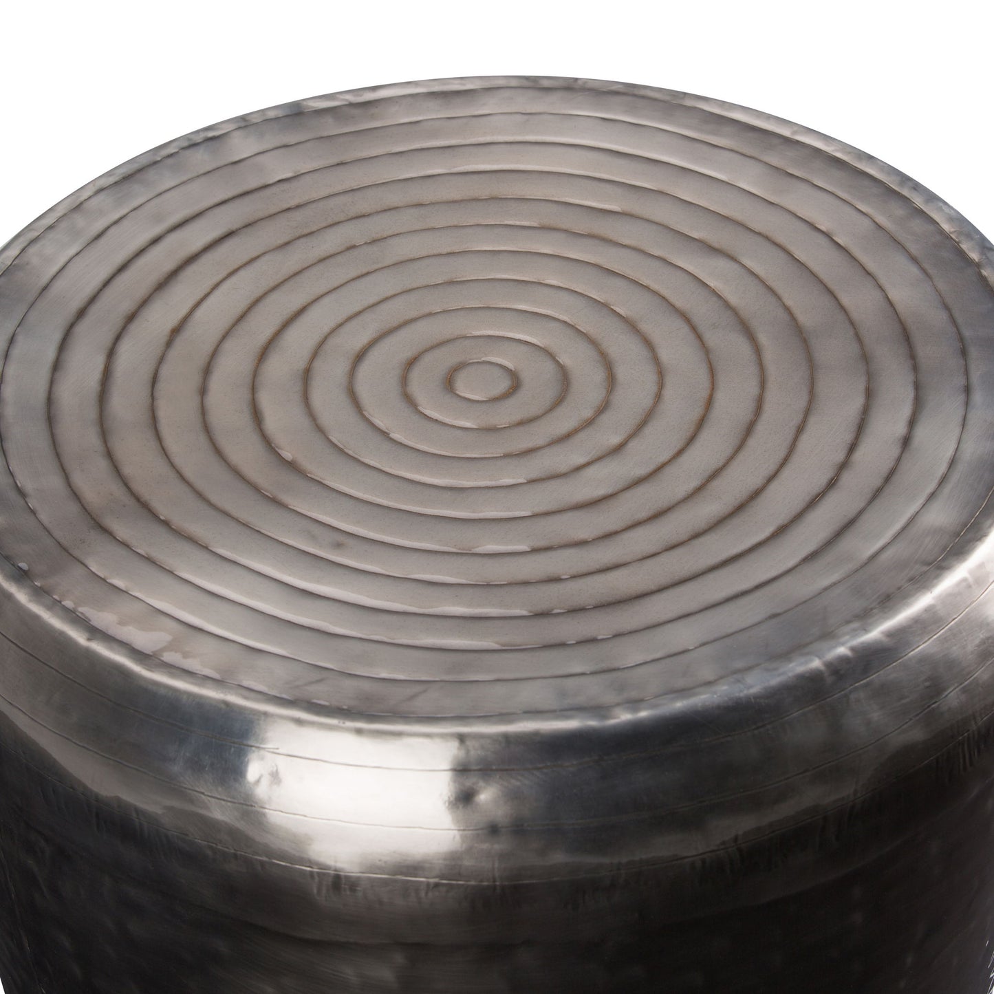 Troy - Metal Accent Table - Antique Silver