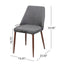 Modern Dining Chair With Iron Legs And Wood Finish