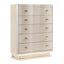 Flora - 5 Drawer Chest With Vertical Storage, LED Lighting - Champagne
