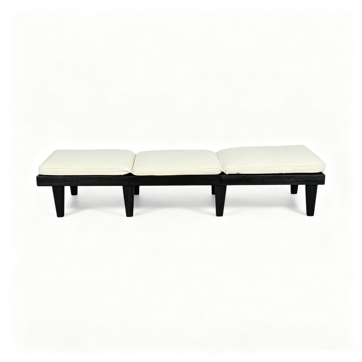Ariana - Chaise Lounge With Cushion For Outdoor - Black