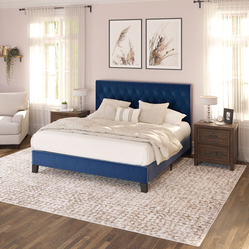 Transitional Upholstered Bed