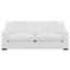 Chelan - 2 Piece Upholstered Sloped Arm Sofa Set - White