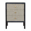 Nightstand, 3 Drawer - Black