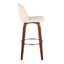 Toriano - Mid Century Modern Fixed Height, Barstool With Swivel With Round Footrest (Set of 2)