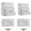 Double Sinks Bathroom Vanity Set With 2 Ceramic Basins