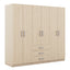 6 Doors Wardrobe Storage For Bedroom, With Big Drawers